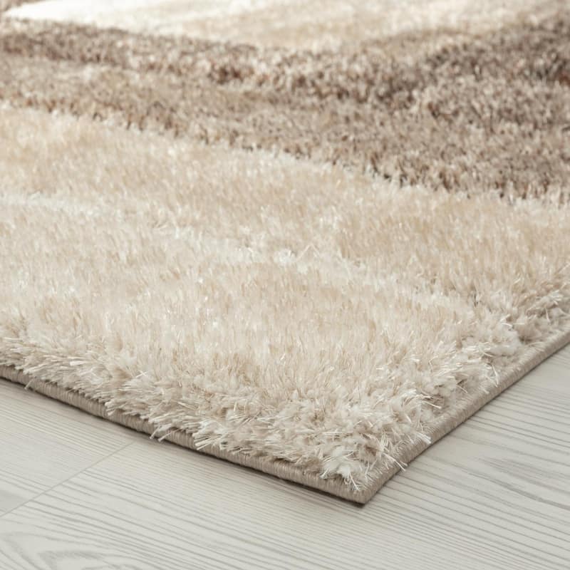 Luxe Weavers Shag Geometric Plush Area Rug, Indoor Carpet