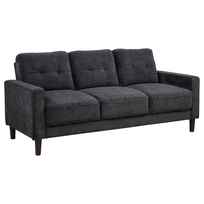 Bowen II Fabric Upholstered Track Arm Sofa - Steel Grey