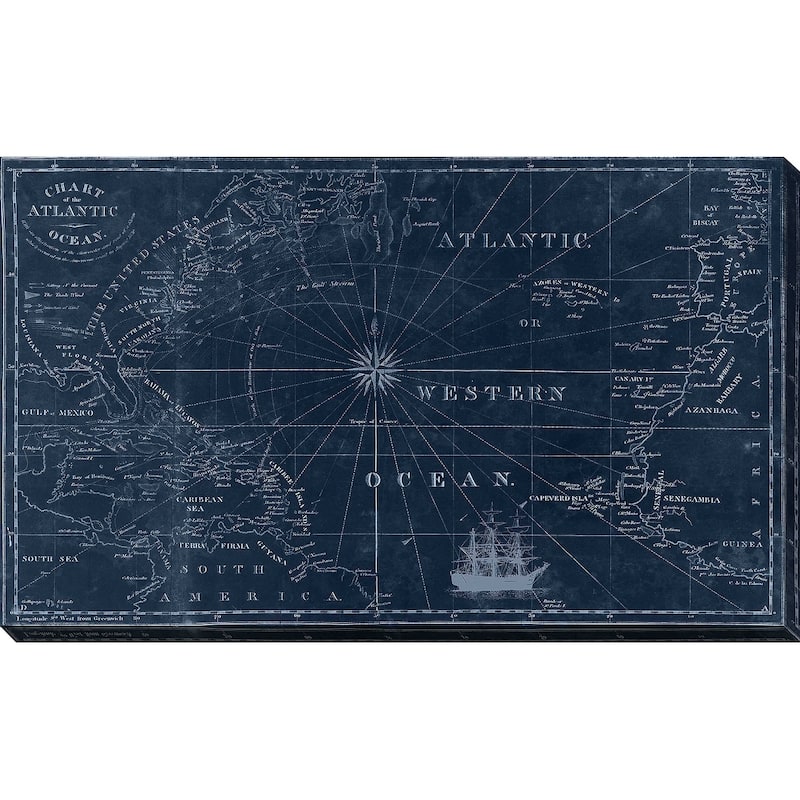 "Sailing Map" Print on Canvas