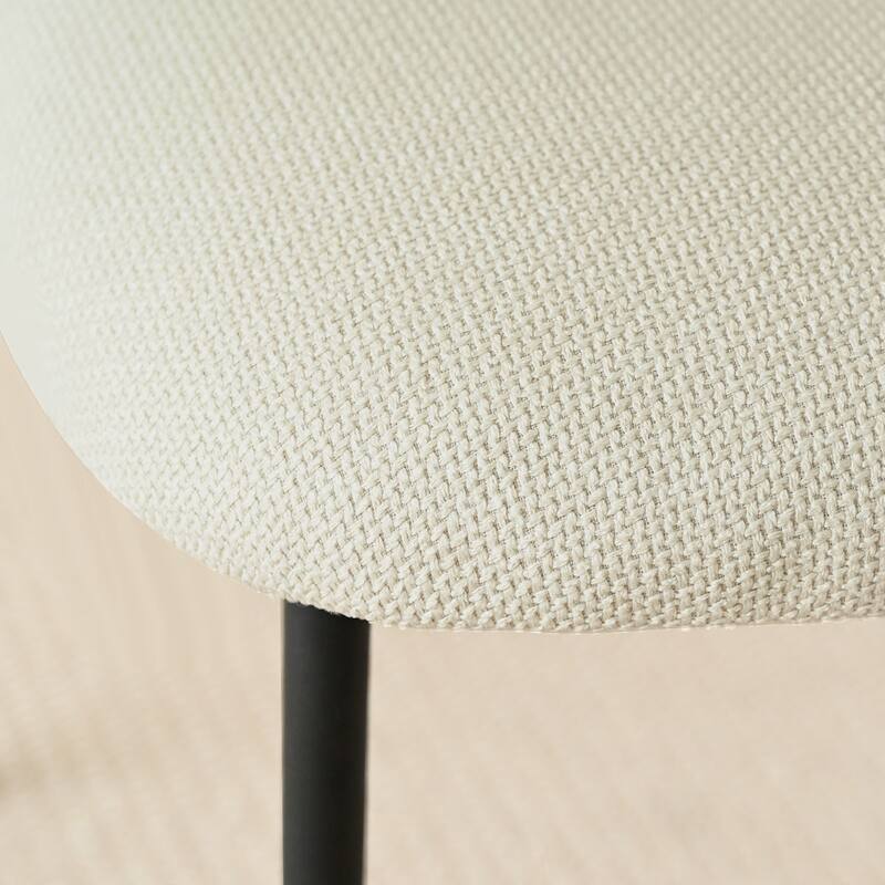 Upholstered Dining Chair With Metal Legs (Set of 2)