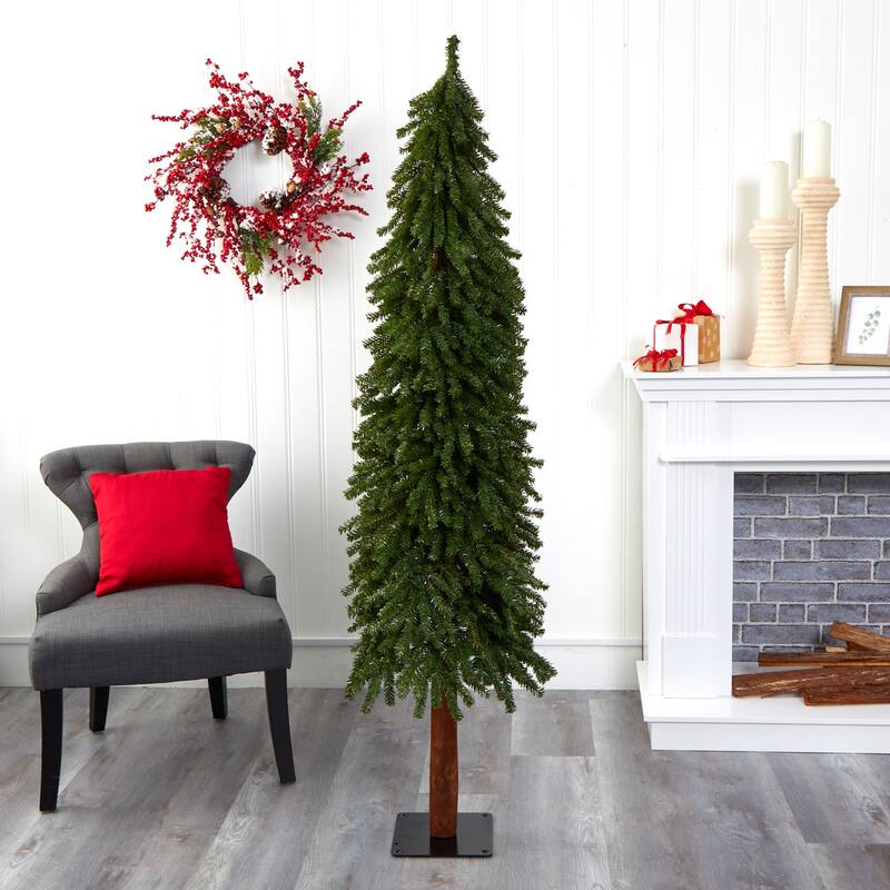 6ft. Grand Alpine Artificial Christmas Tree with 300 Clear Lights & 601 Branches on Trunk - Charming Festive X-Mas Tree