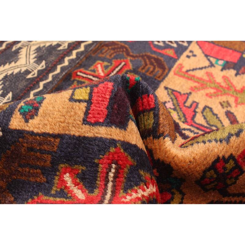 ECARPETGALLERY Hand-knotted Teimani Brown Wool Rug - 2'9 x 4'6