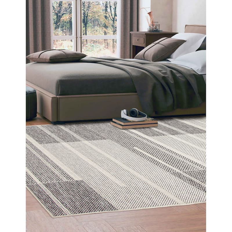 ECARPETGALLERY Machine Woven Atlas Taupe Area Rug