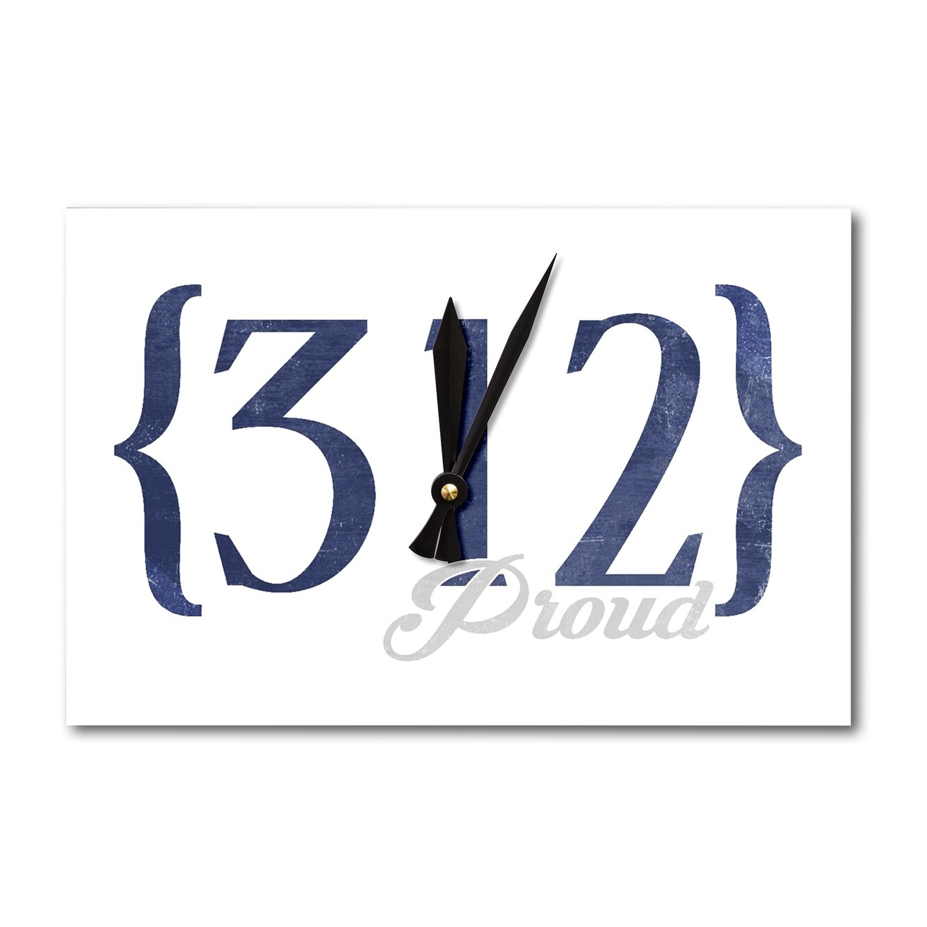 Chicago Illinois 312 Area Code Blue Lantern Press Artwork Acrylic Wall Clock Acrylic Wall Clock Overstock 1650