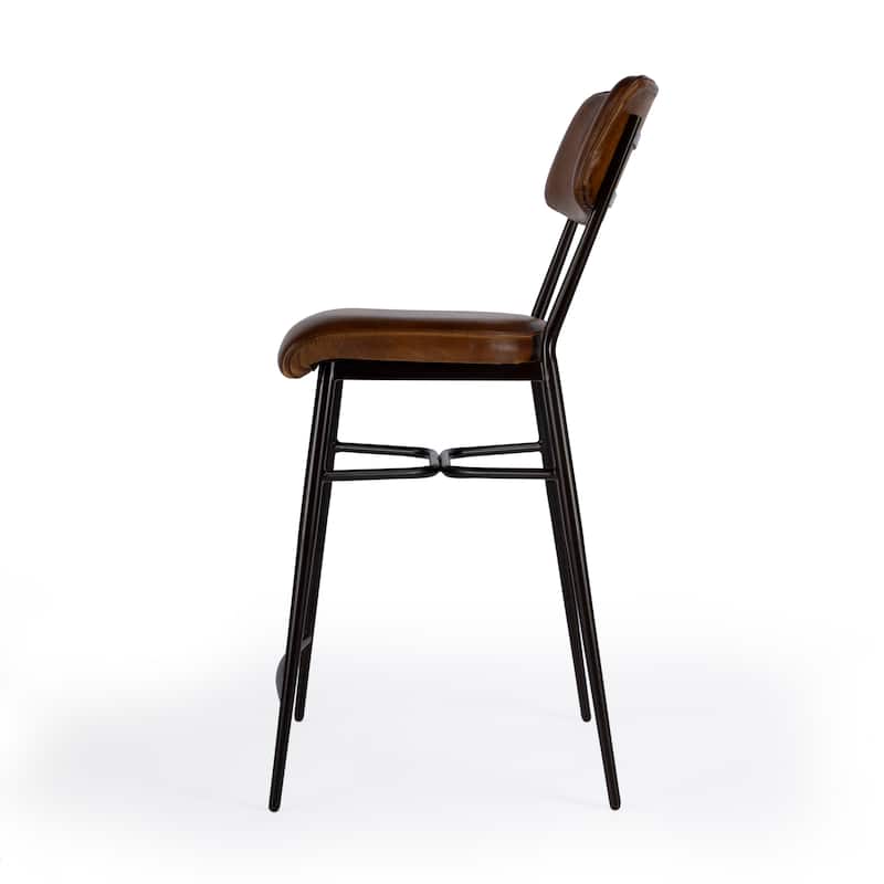 Odessa 26" Square Leather Counter Stool