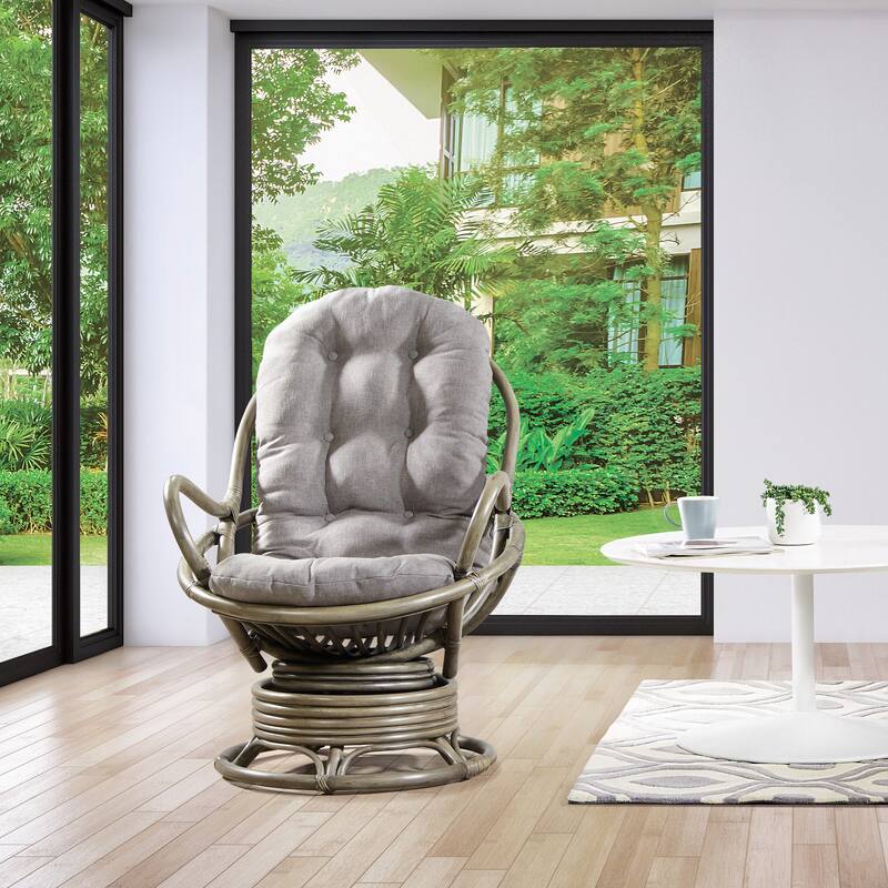 Rattan Swivel Rocker Chair