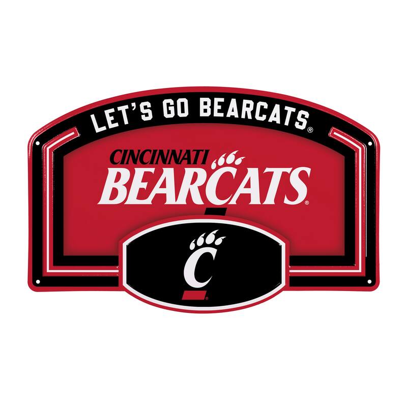University of Cincinnati Embossed Steel Wall Sign, 11" x 17"