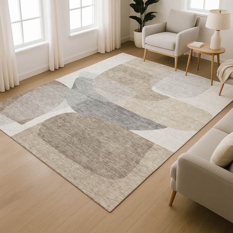 Premium Washable Super Soft Contemproary Retro Mayfield Rug