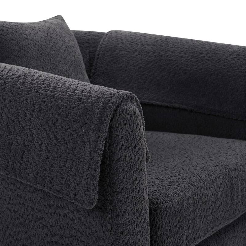 Homy Lin 360° Swivel Chenille Accent Chair with Ottoman,Armrests & Back Pillow, Comfy Living Room Armchair Set for Read or Relax