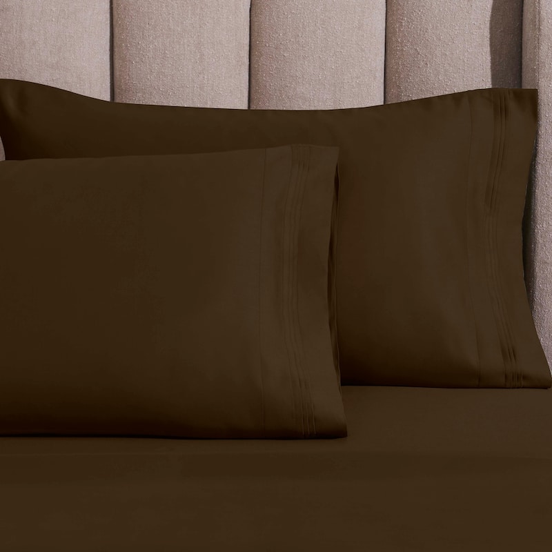 Superior Egyptian Cotton 1500 Thread Count Pillowcase - (Set of 2) - Standard - Mocha