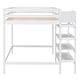 preview thumbnail 13 of 14, Modern Full Size Wood Loft Kids Bed with Built-in Storage Wardrobe,Staircase,Shelves and Hanger for Clothes