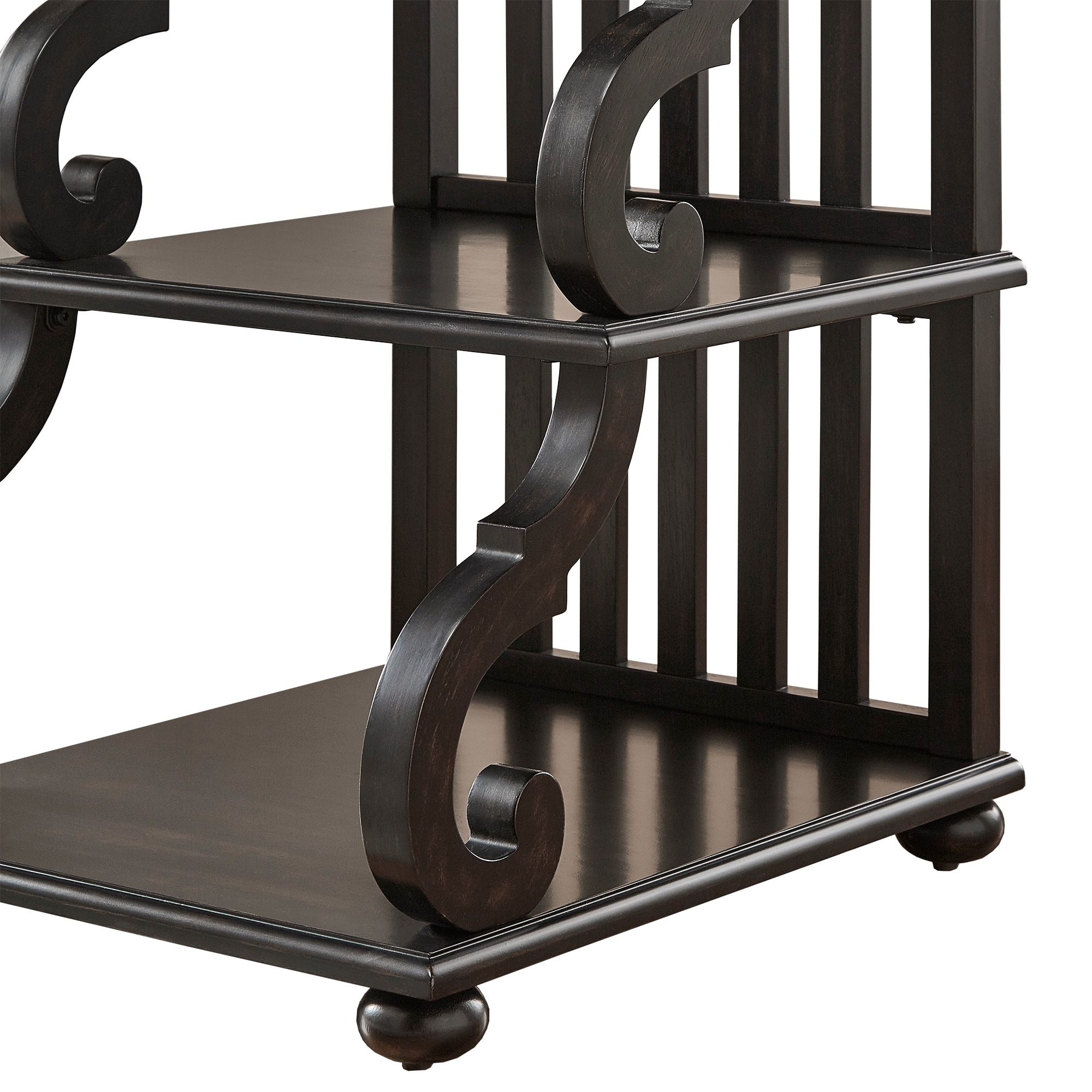 Lorraine wood scroll tv stand sofa table by inspire q classic best sale