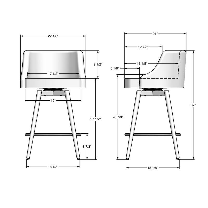 Amisco Duncan Swivel Counter Stool