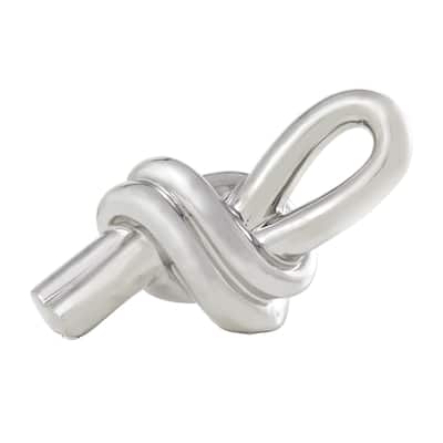 Ceramic Knot Decorative Sculpture - Silver - Roche River Decor