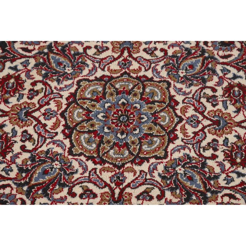 Red Traditional Kashan Turkish Rug Machine Made Oriental Carpet - 9'9" x 12'11"