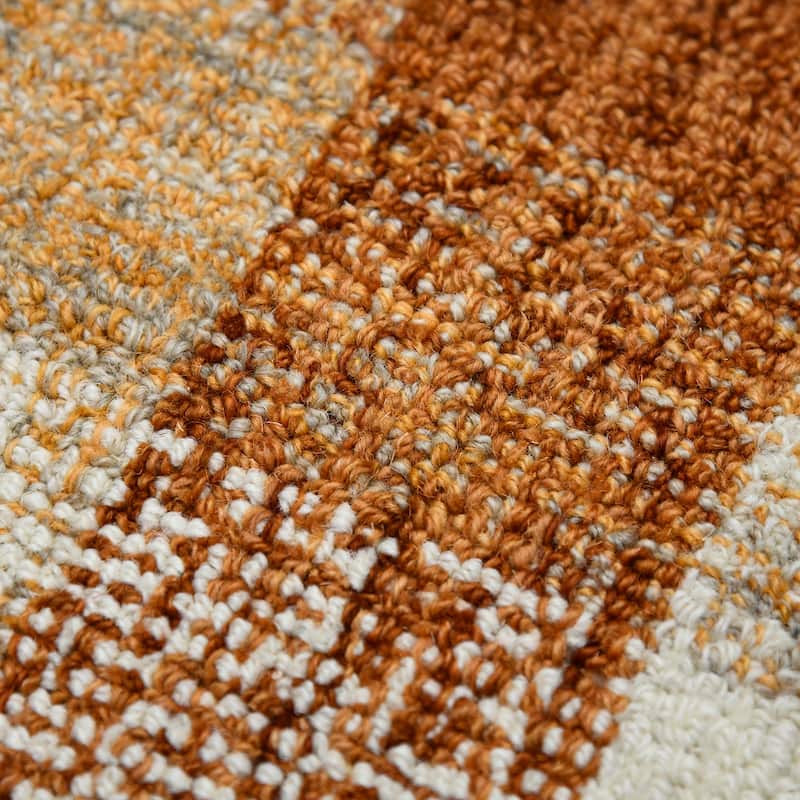 Tennessee Tartan Plaid Hand-Tufted Wool Rug
