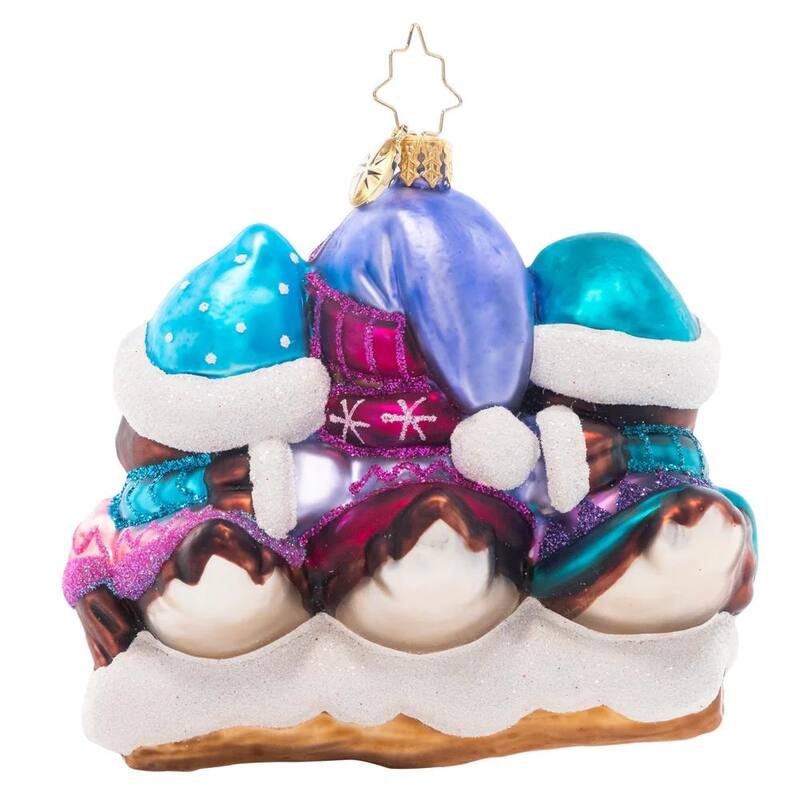Christopher Radko Bundle Up Birdies Glass Christmas Ornament 1021442