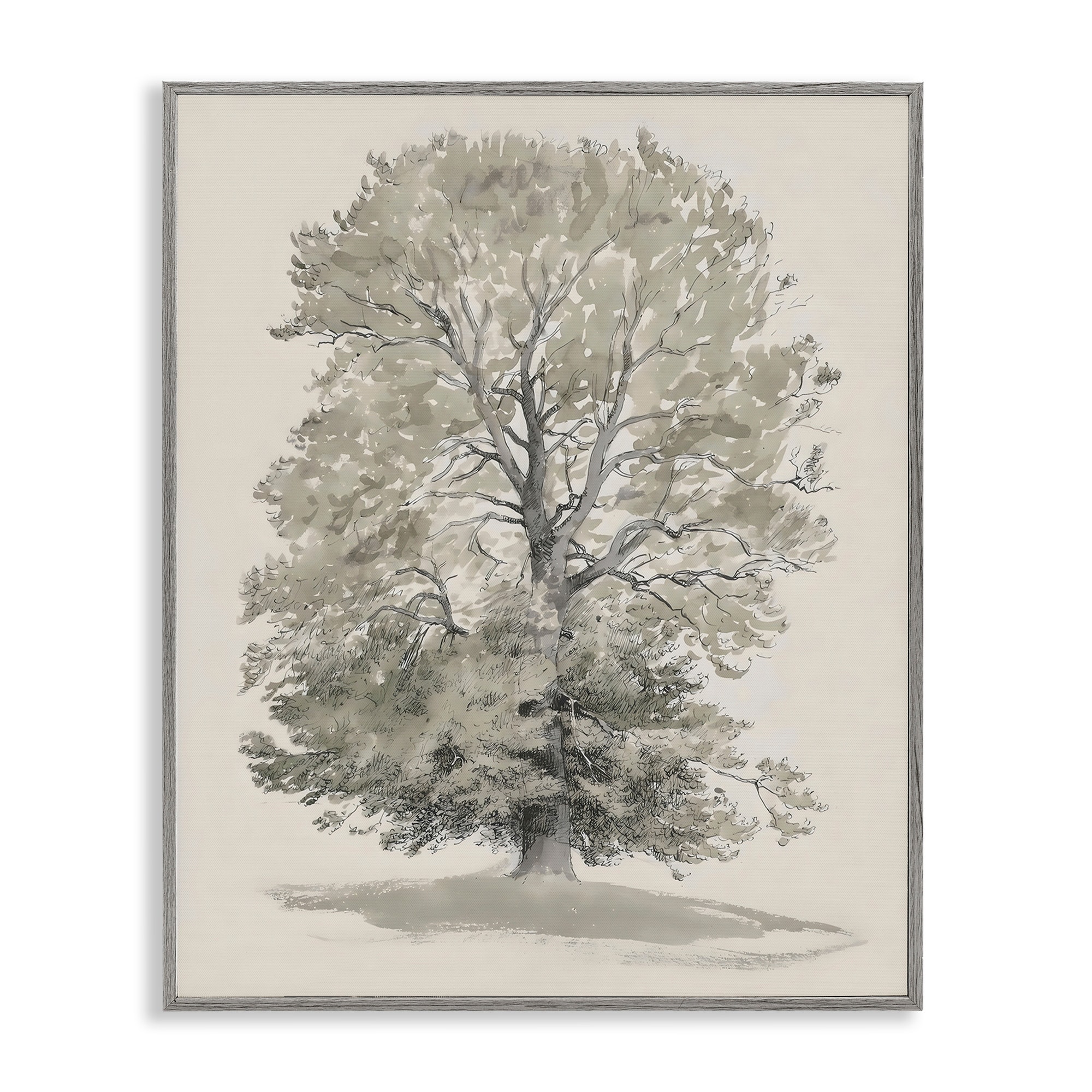Stupell Vintage Farmhouse Tall Tree Framed Giclee Art Design By Riley B