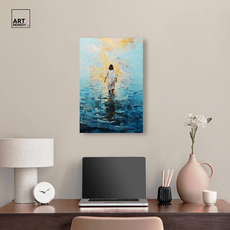 Water Walker Mosaic II Canvas by Art Remedy, Gallery Wrapped