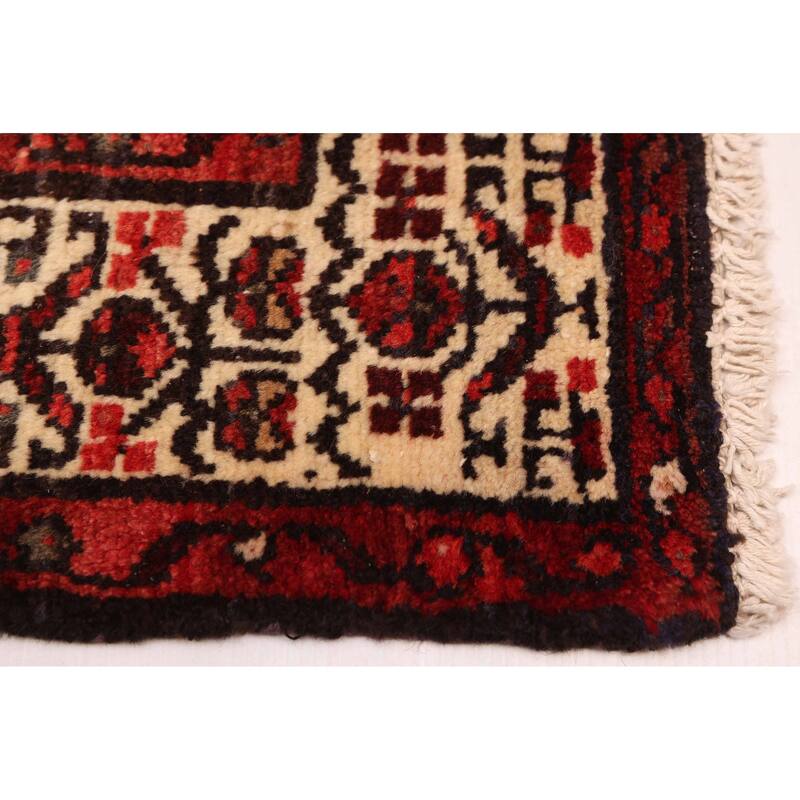 ECARPETGALLERY Hand-knotted Andelz Red Wool Rug - 3'9 x 13'0