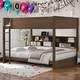 preview thumbnail 18 of 31, Queen over Queen Bunks Platform Bed with Storage Cabinets and USB Ports