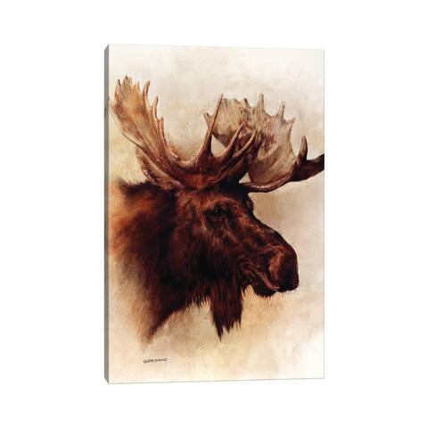 iCanvas "Moose Portrait" by Giordano Studios Canvas Print