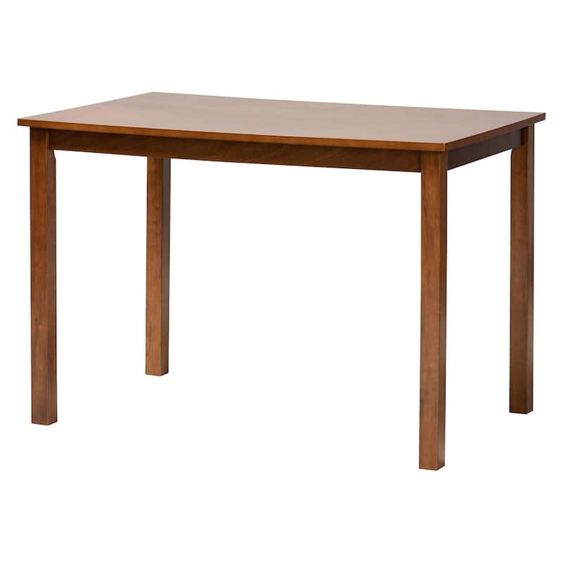 Renaud Modern Grey and Walnut Brown Wood 5-Piece Dining Set