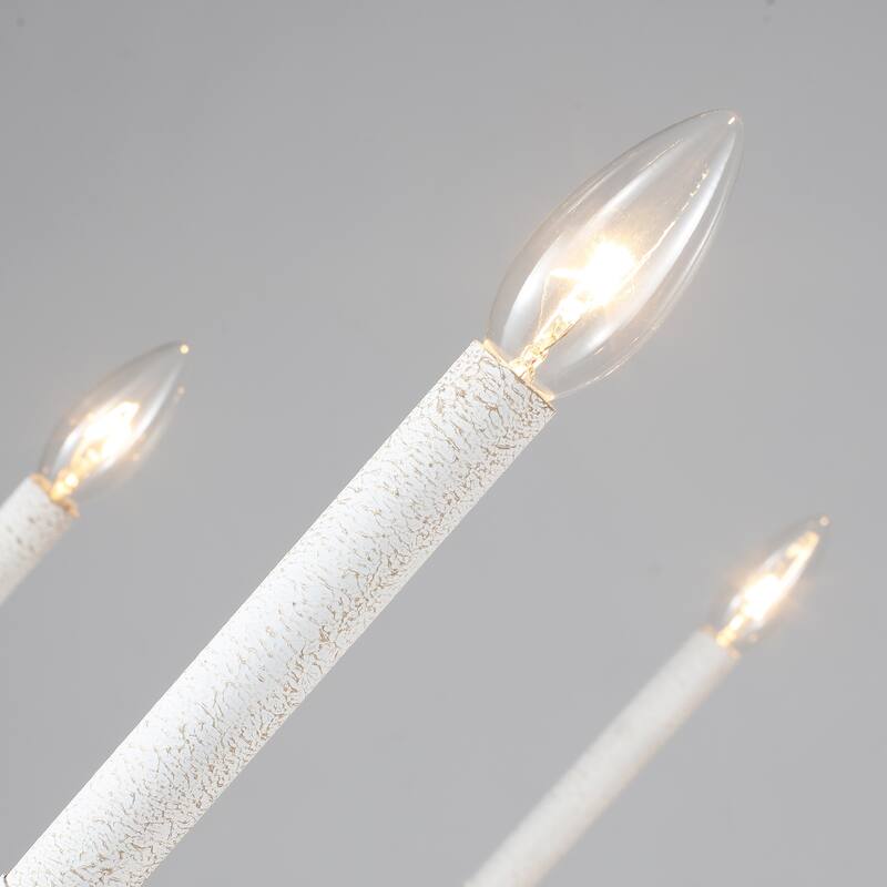 6-Light Candlestick Hanging Linear Chandelier Lighting Ceiling Light for Kitchen Island