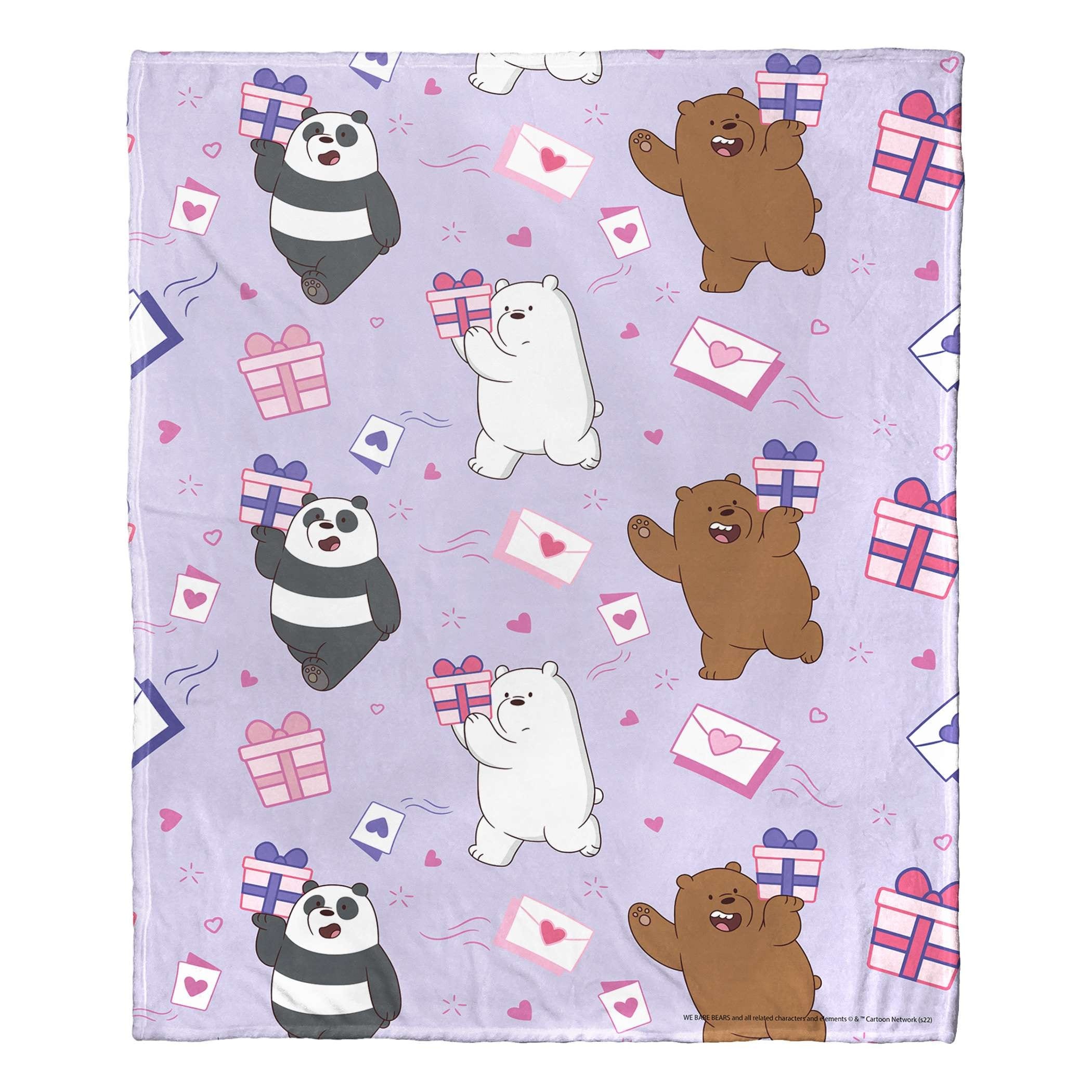 Cartoon Network We Bare Bears Love Letters Silk Touch Throw Blanket