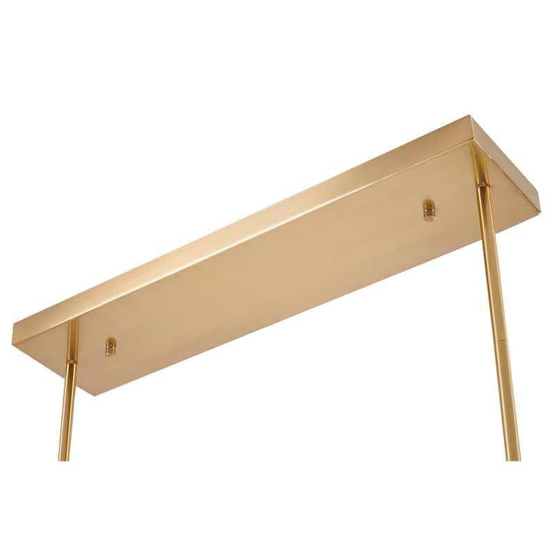 8-Light Copper Metal Chandelier With White Glass Shades