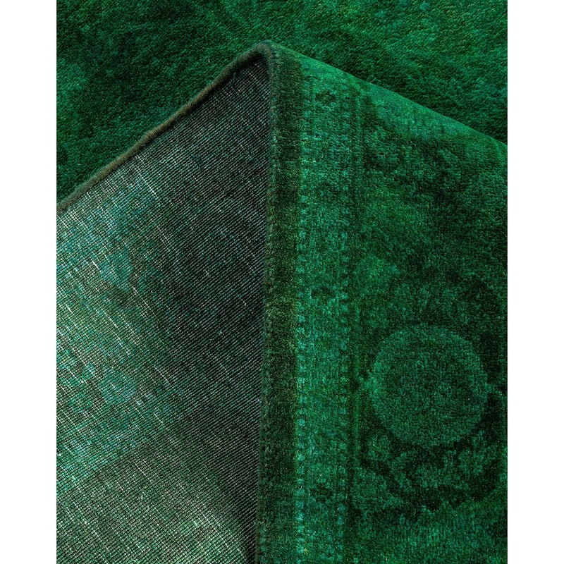 Contemporary Overdyed Wool Hand Knotted Area Rug - 3' 1" x 5' 3"