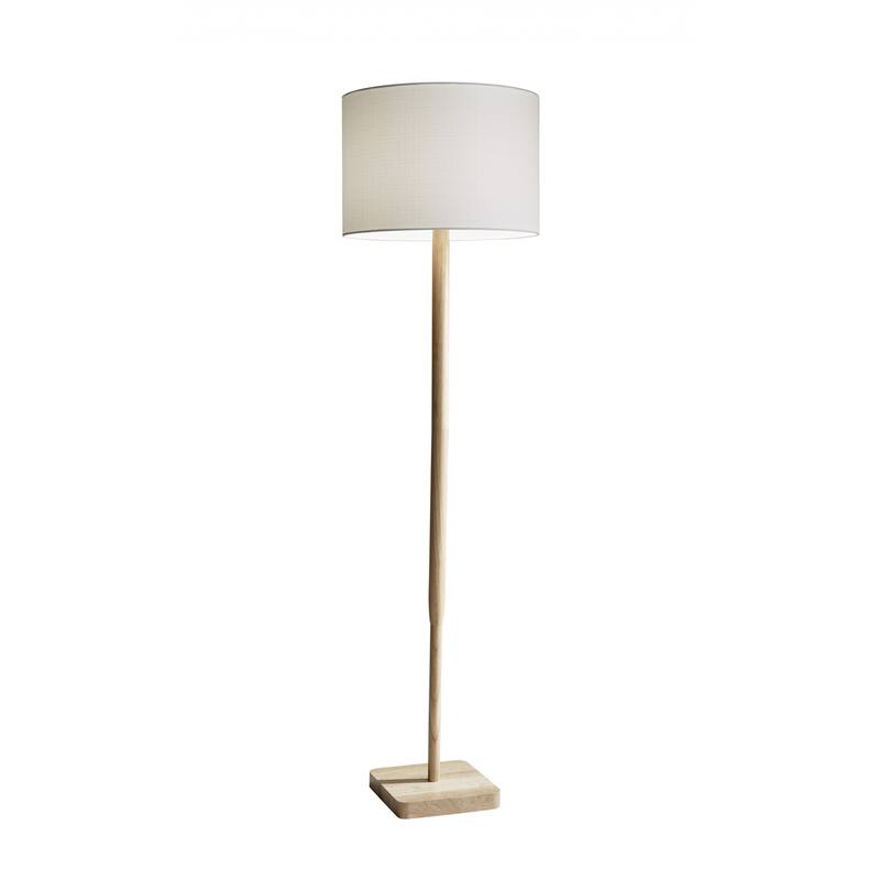 Natural Wood Floor Lamp with Simple Cabin Style