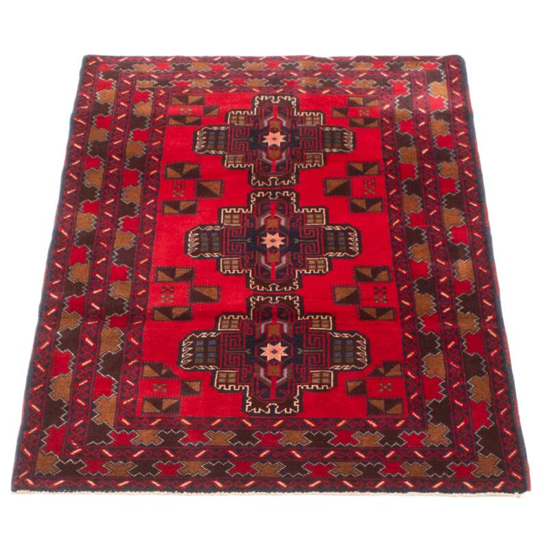 Teimani Red Rug 3'0" x 4'11" - 3'0 x 4'11