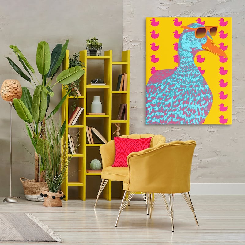 Stupell Quirky Vibrant Goose Canvas Wall Art Design By Marcus Prime