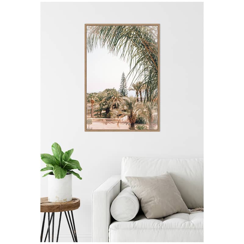 Kate and Laurel Sylvie Morning Walk to the Sea Framed Canvas by Alicia Abla