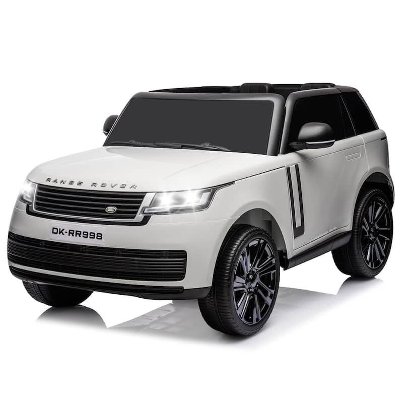 24V 2-Seater Licensed Land Rover Ride On Car Toy - White
