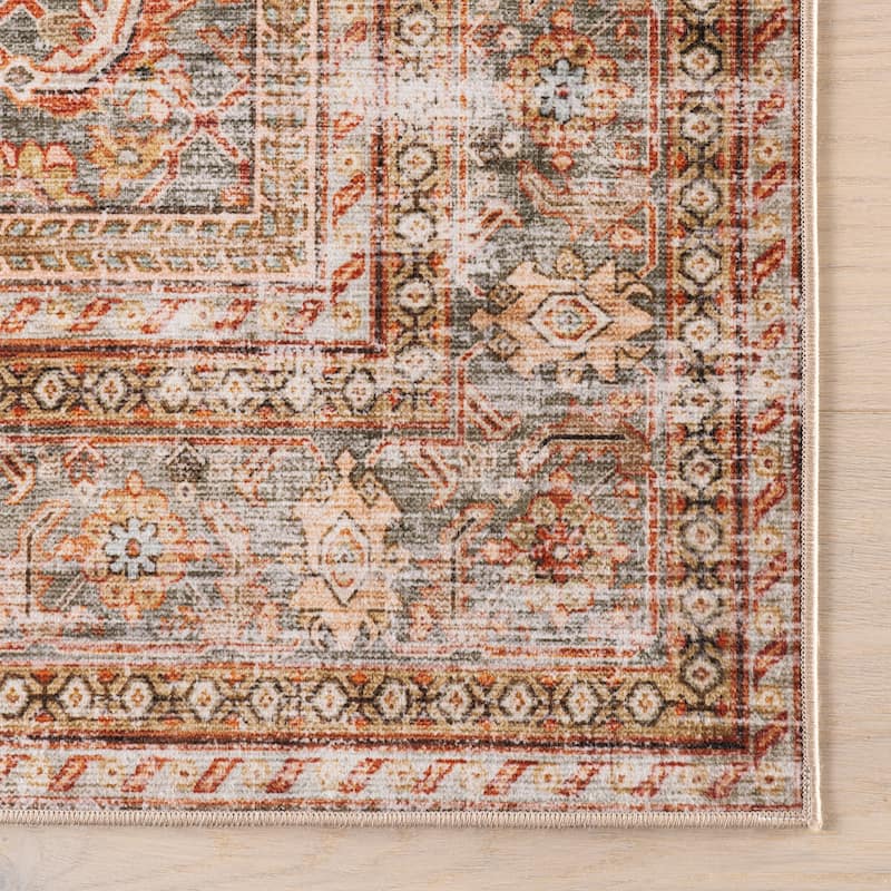 Nuloom Sivanya Floral Washable Area Rug