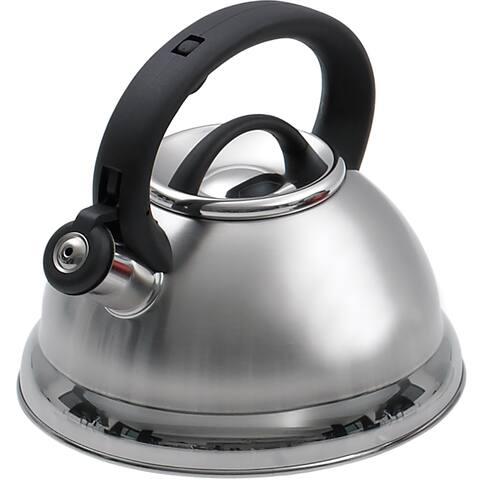 Creative Home Alexa 3.0 Quart Stainless Steel Whistling Tea Kettle with Aluminum Capsulated Bottom