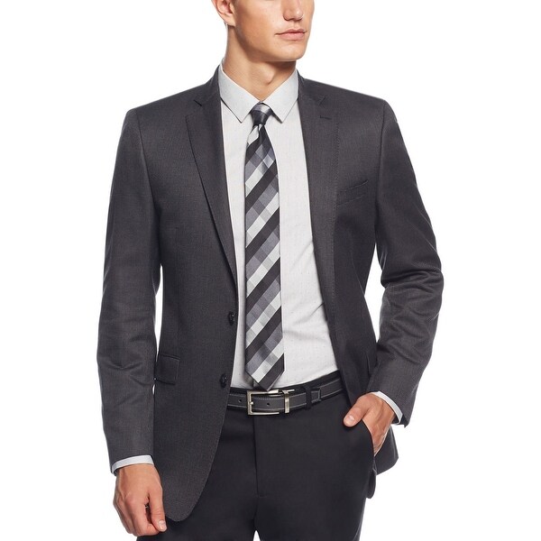 Shop Calvin Klein Slim Fit Black and Grey Pindot Two ...