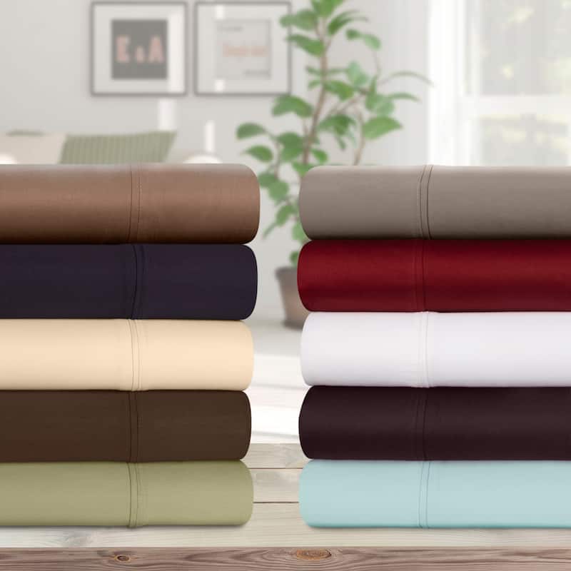 Superior Egyptian Cotton Solid Sateen Bed Sheet Set