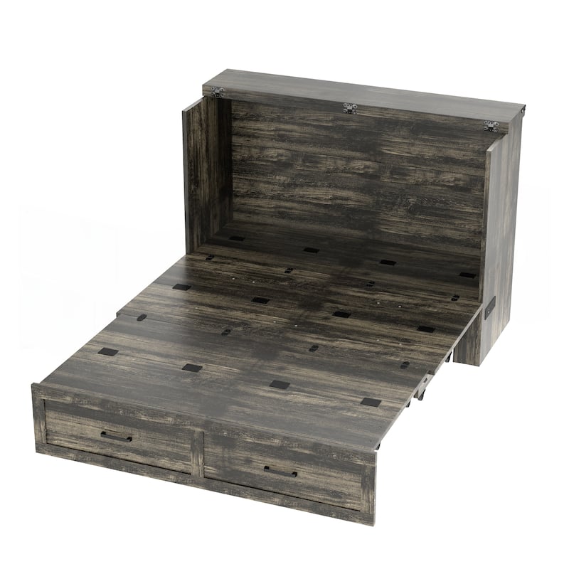 Murphy Bed Cabinet Queen Size with Charging Station