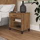 preview thumbnail 9 of 41, Transitional Grey Ash Nightstand Fresh Walnut