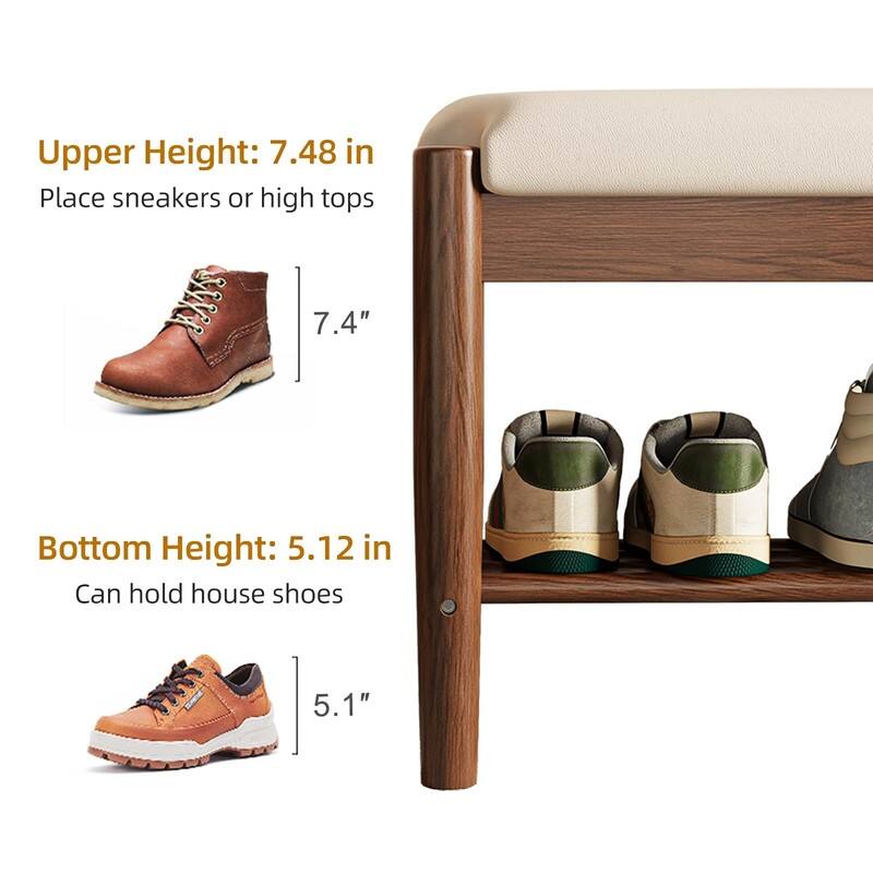 Shoe Bench - 11.8"D x 23.6"W x 15.7"H