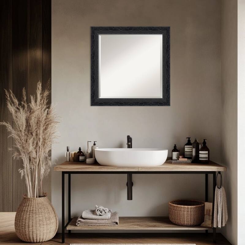 Filigree Beveled Framed Bathroom Vanity Wall Mirror