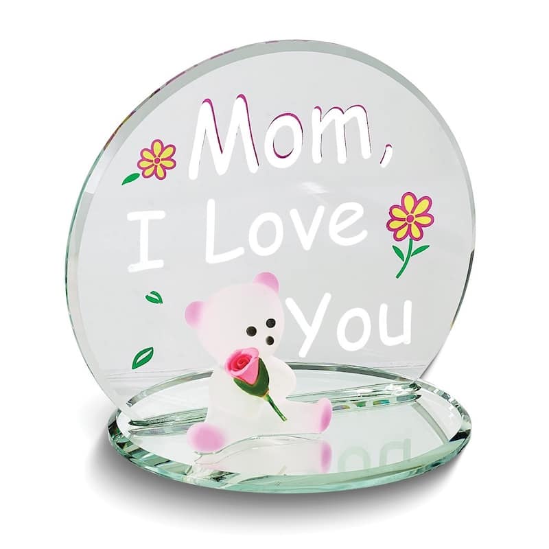 Curata Mom I Love You with Bear Figurine