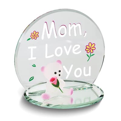 Curata Mom I Love You with Bear Figurine