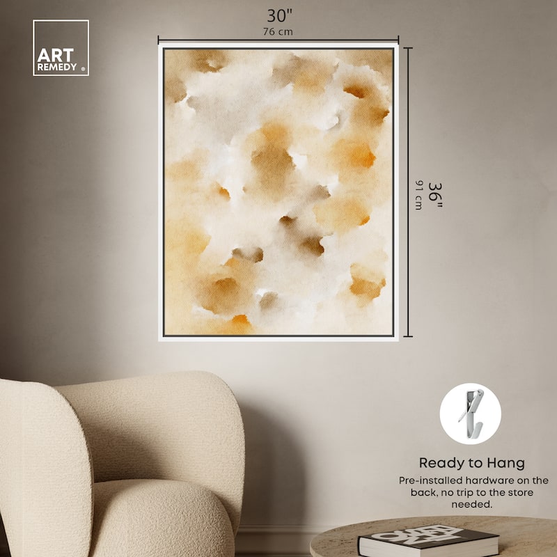 Art Remedy Pearls And Amber Framed Watercolor Boho Abstracts