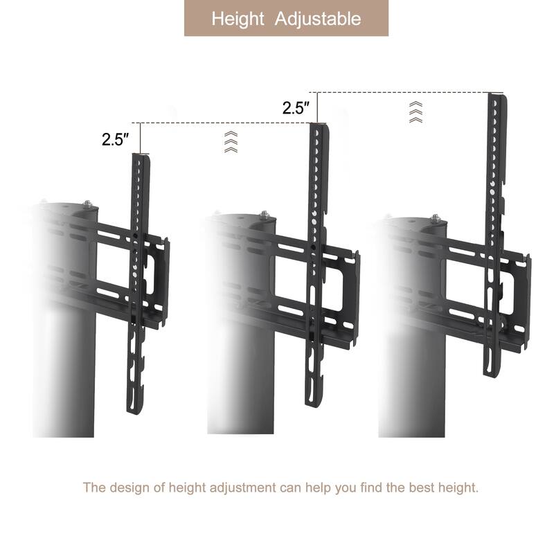 Multi-Function Tempered Glass Metal Frame Floor TV Stand