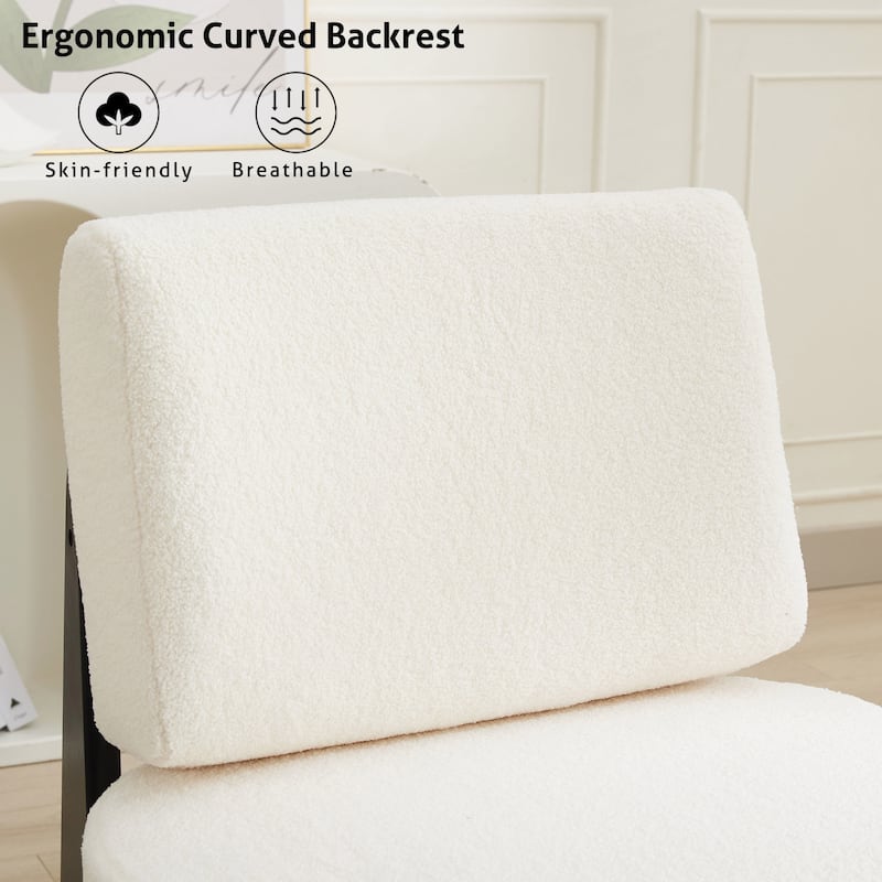 Modern Teddy Slipper Chair Armless Lounge Sofa