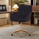 preview thumbnail 23 of 81, Adjustable Velvet Office Chair with Wheels, Ergonomic Swivel Study Desk Chair, Upholstered Task Chair with Backrest Seat - N/A